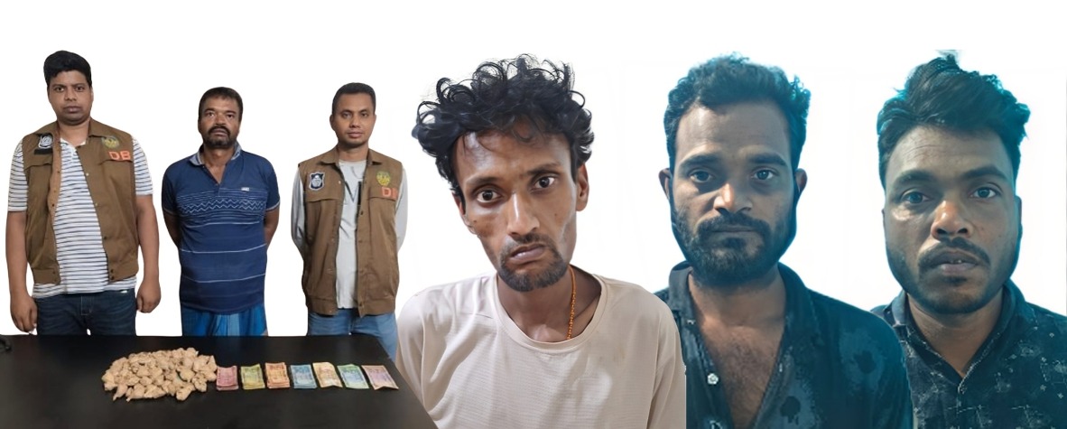 রাজশাহীতে ট্যাপেন্টাডল-চোলাই মদসহ চার মাদক ব্যবসায়ী গ্রেপ্তার