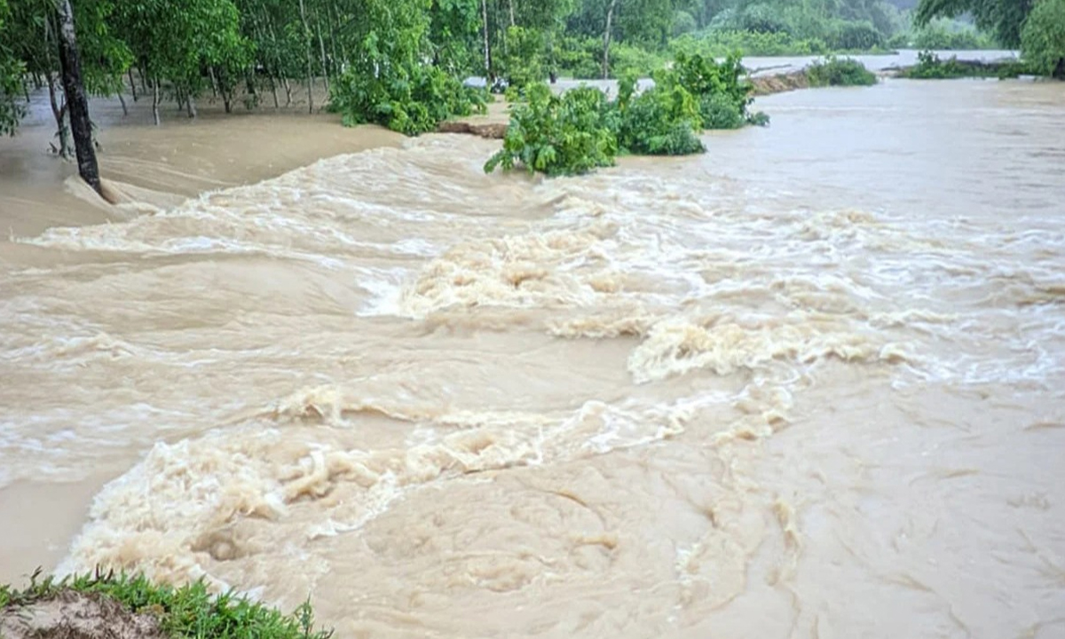 ময়মনসিংহে বাঁধ ভেঙে প্লাবিত ২০ গ্রাম, দুশ্চিন্তায় কৃষকেরা