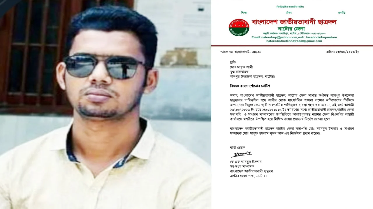   ফুটবল টুর্নামেন্টে    অতিথি না করায়‘১৪৪ ধারা’ জারি করলেন ছাত্রদল নেতা