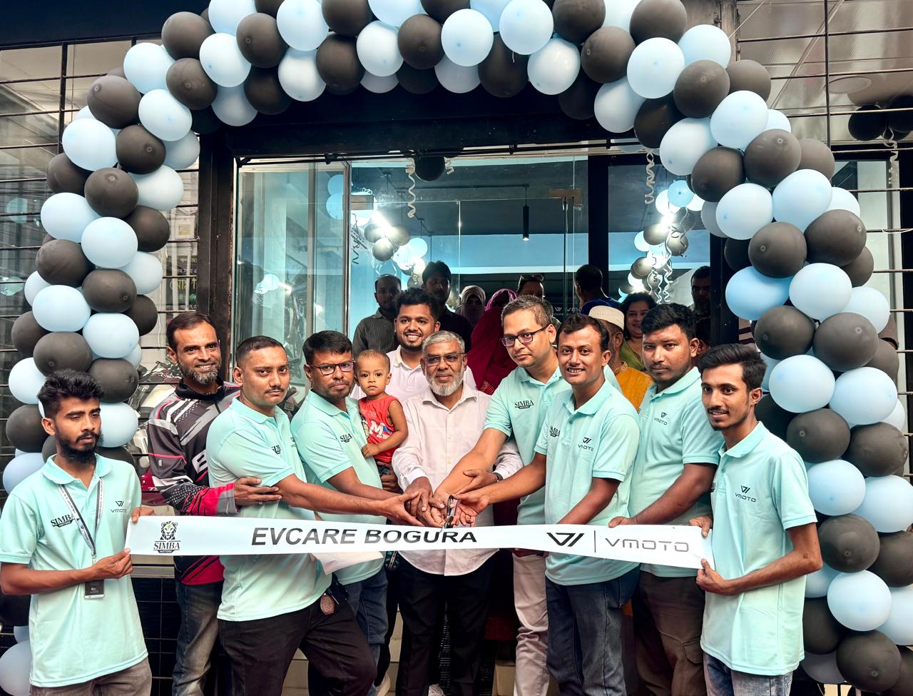 বগুড়ায় ভি মোটো ব্র্যান্ডের ইভি কেয়ারের যাত্রা শুরু